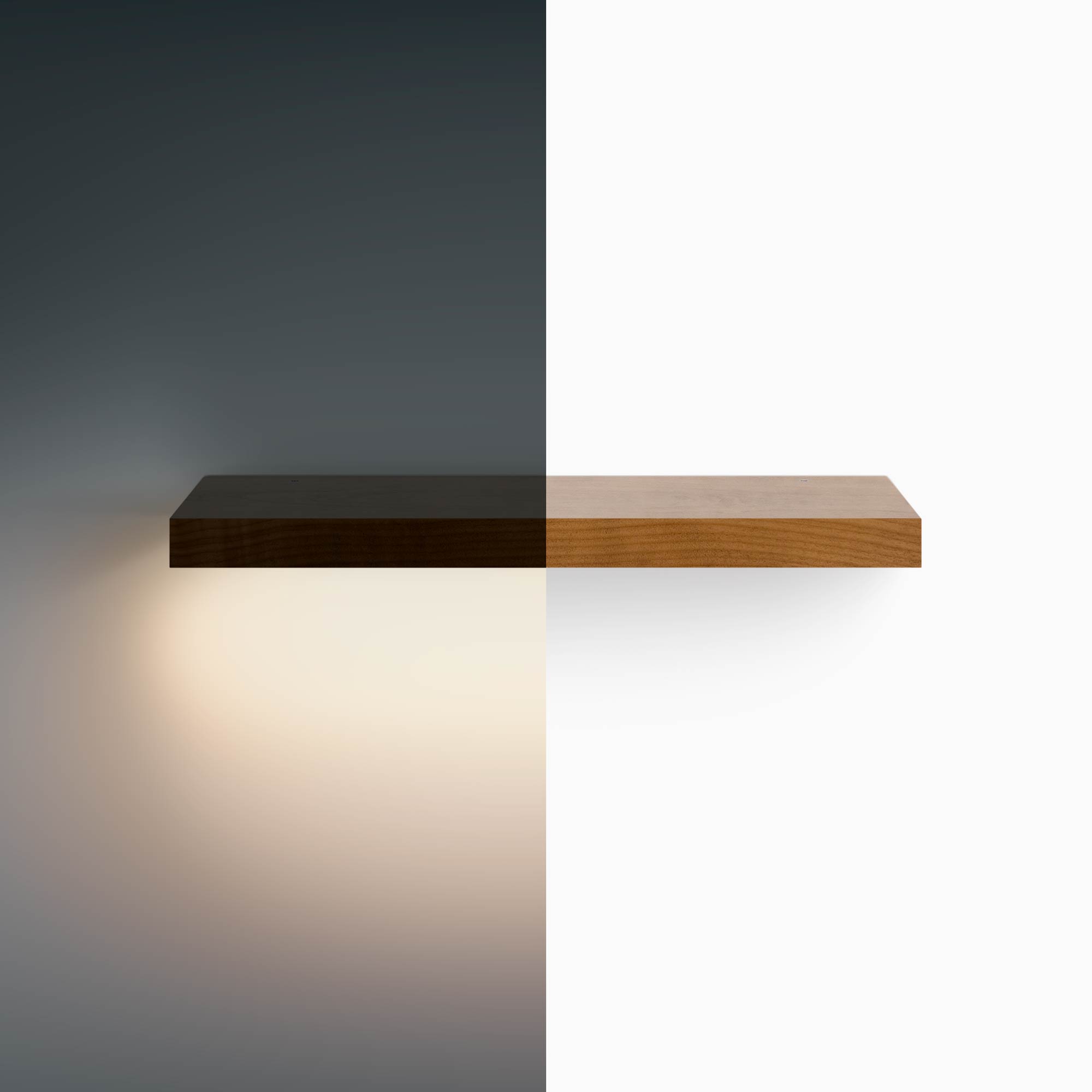 Aksel LED Nutmeg Floating Shelf