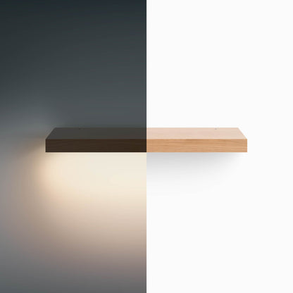 Aksel LED White Oak Floating Shelf