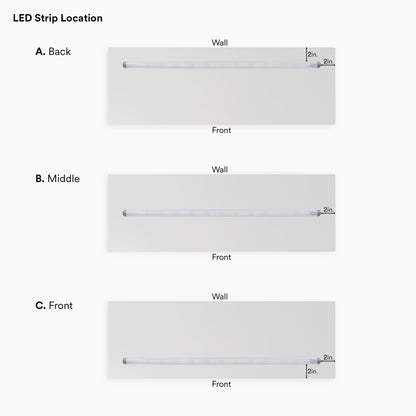 Aksel LED White Floating Shelf