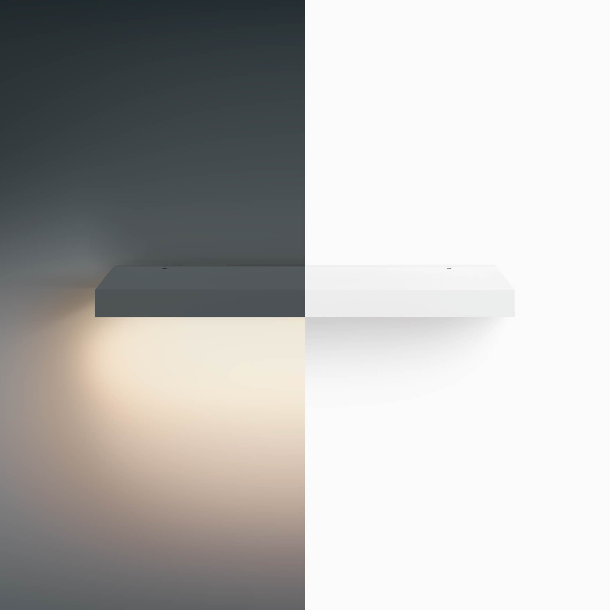 Aksel LED White Floating Shelf