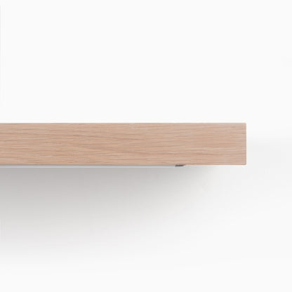 Aksel LED Glazed White Oak Floating Shelf