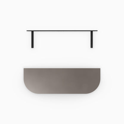 Aksel RADius Arsenic Floating Shelf