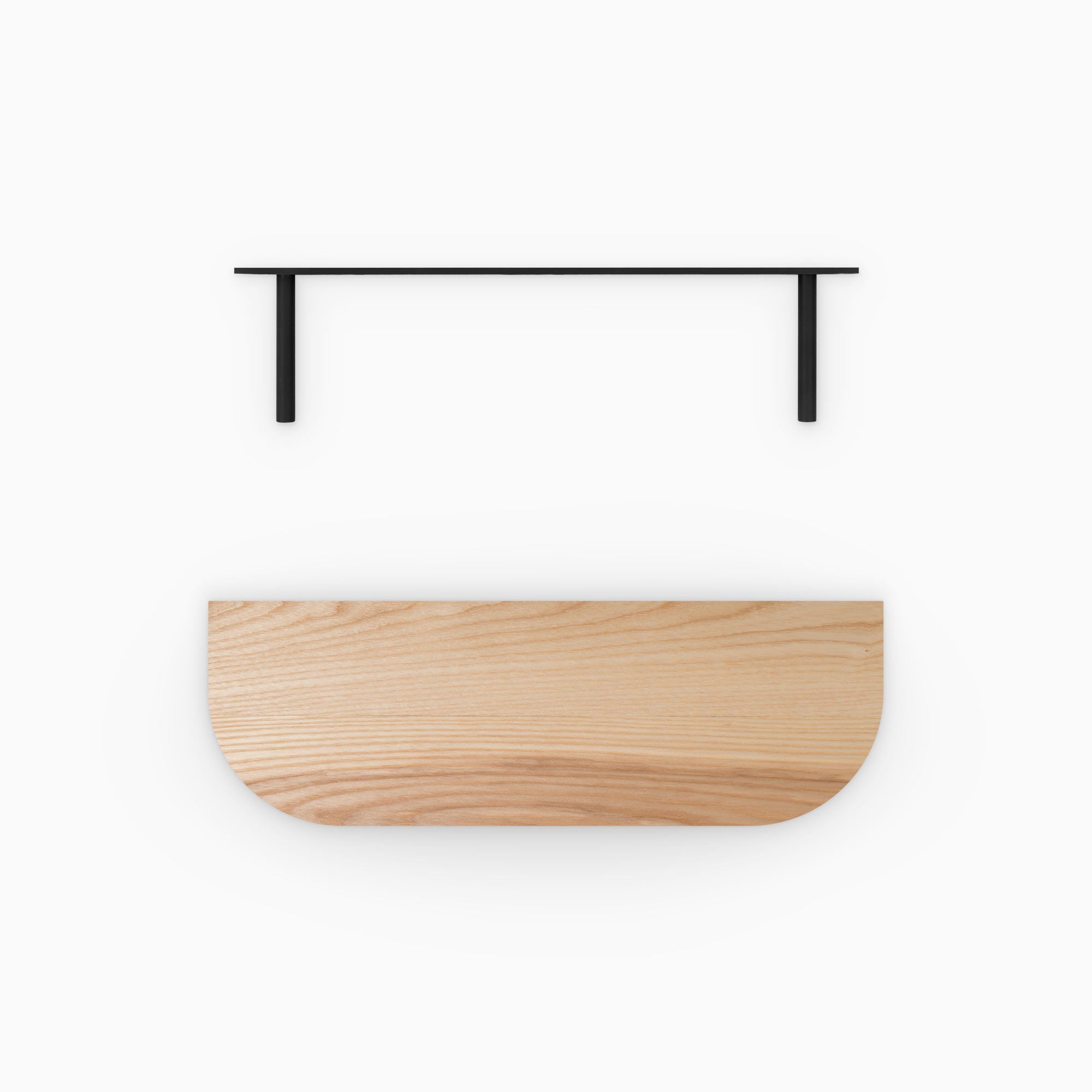 Aksel RADius Ash Floating Shelf