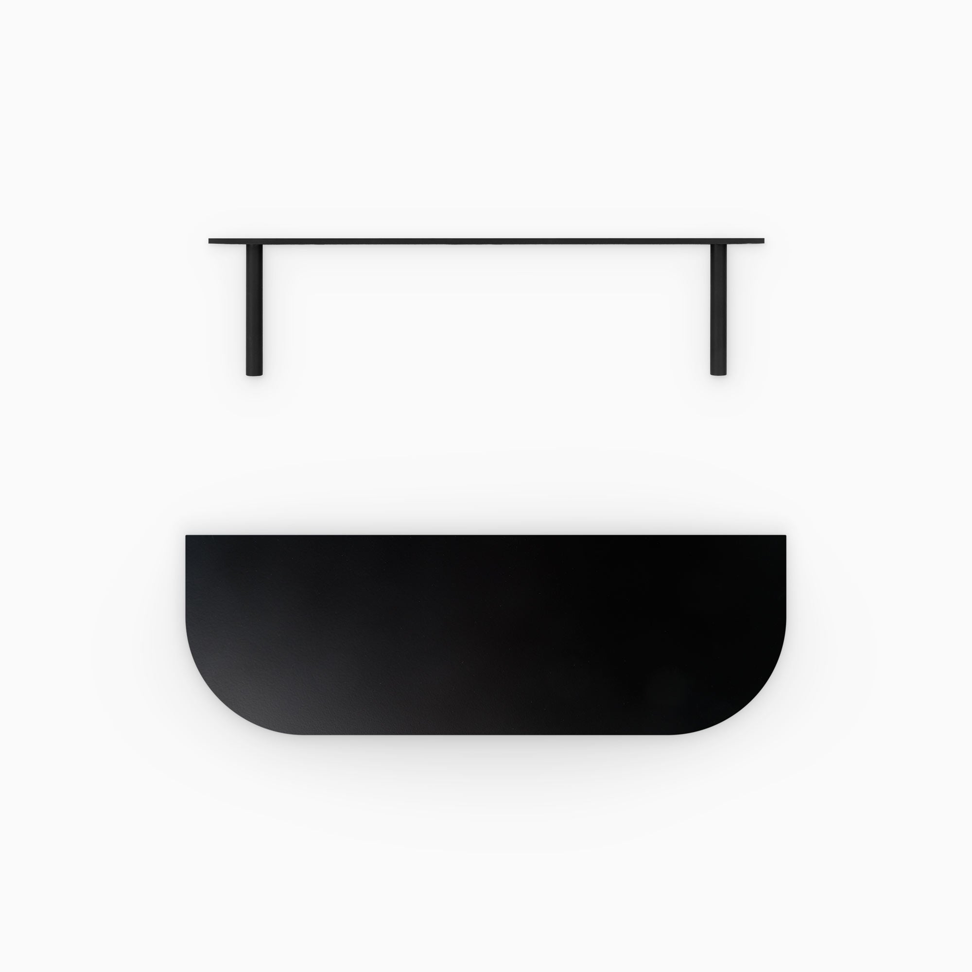 Aksel RADius Black Floating Shelf