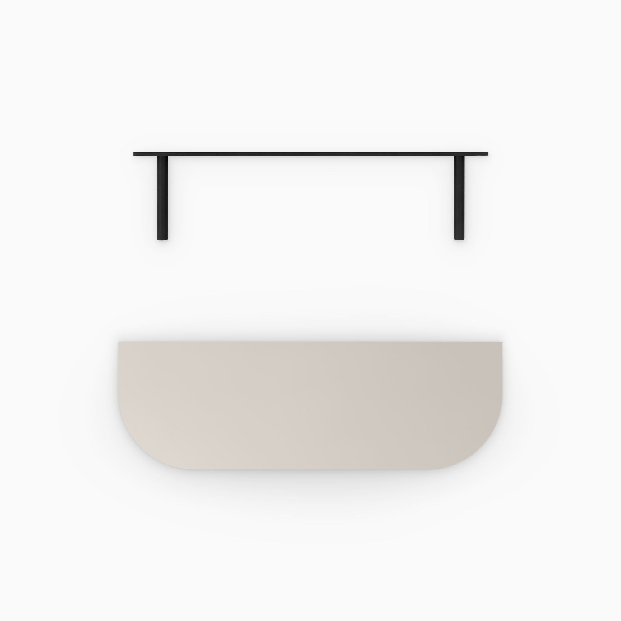 Aksel RADius Concretey Floating Shelf