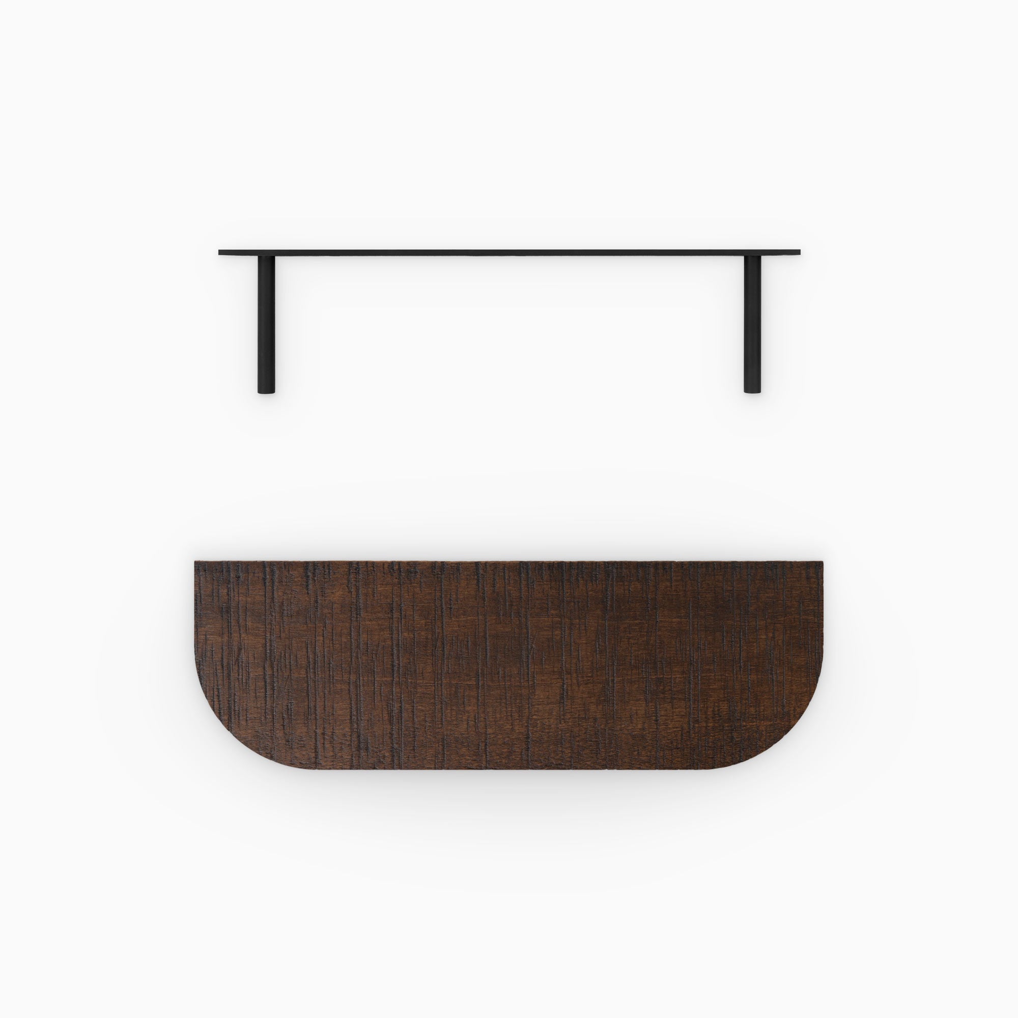 Aksel RADius Espresso Rustic Floating Shelf