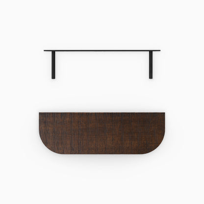 Aksel RADius Espresso Rustic Floating Shelf