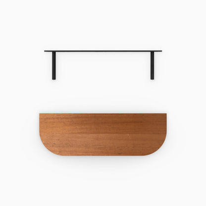 Aksel RADius Mahogany Floating Shelf