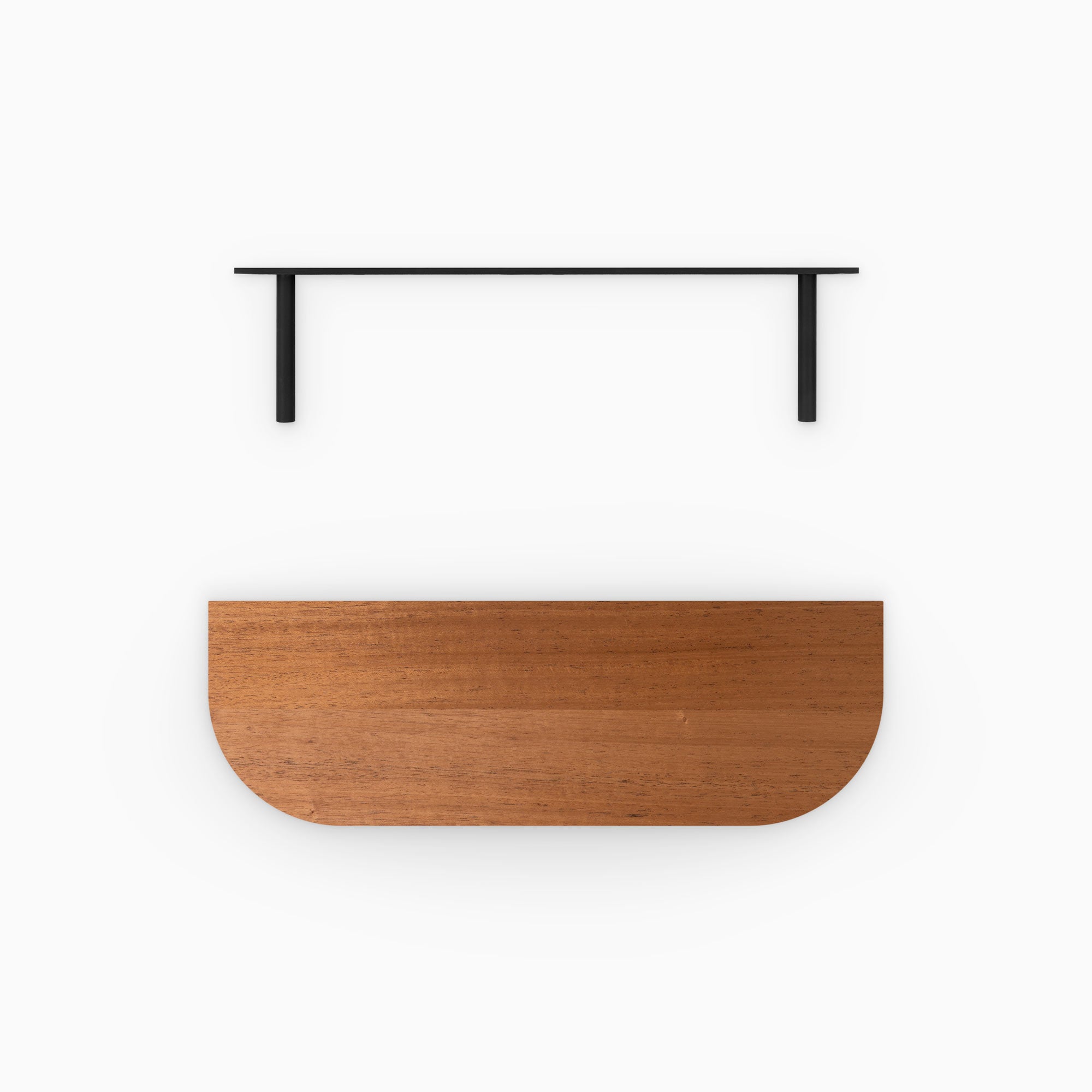 Aksel RADius Mahogany Floating Shelf