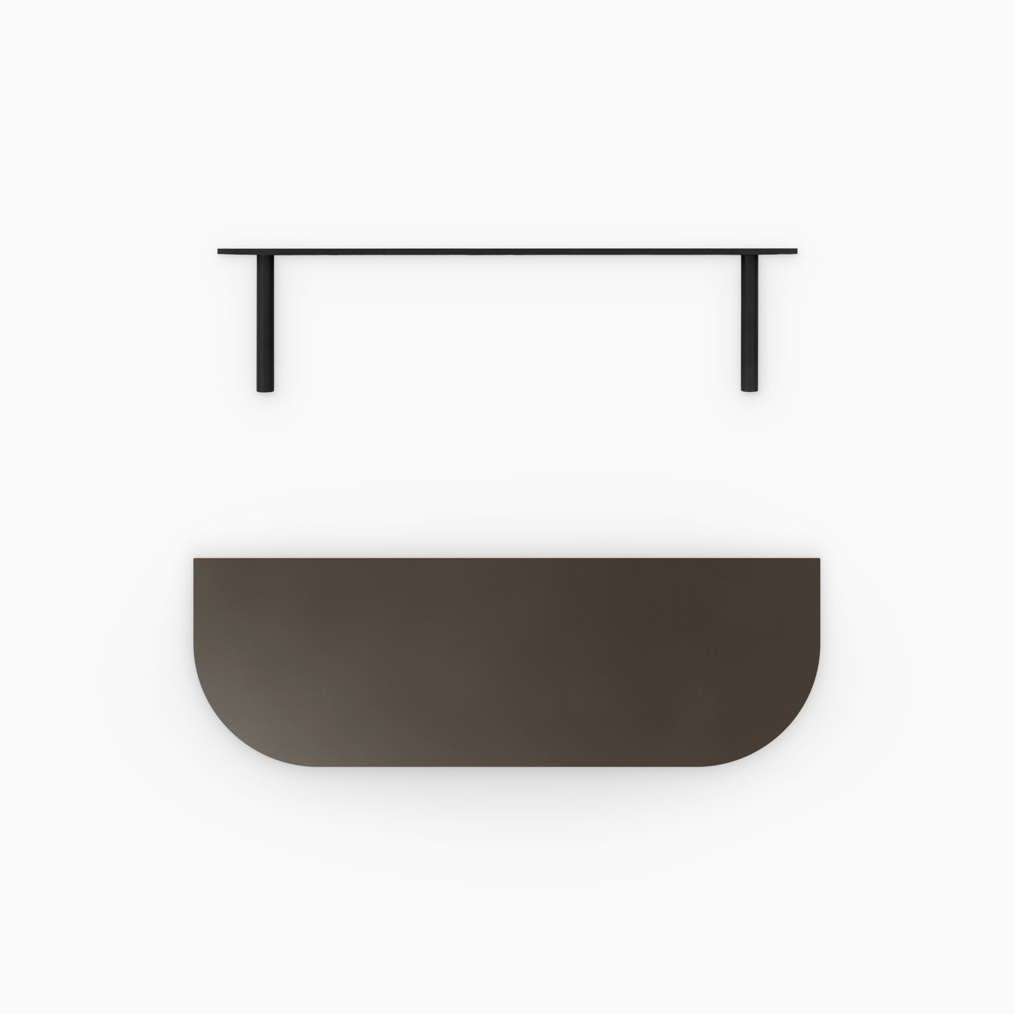 Aksel RADius Tungsten Floating Shelf