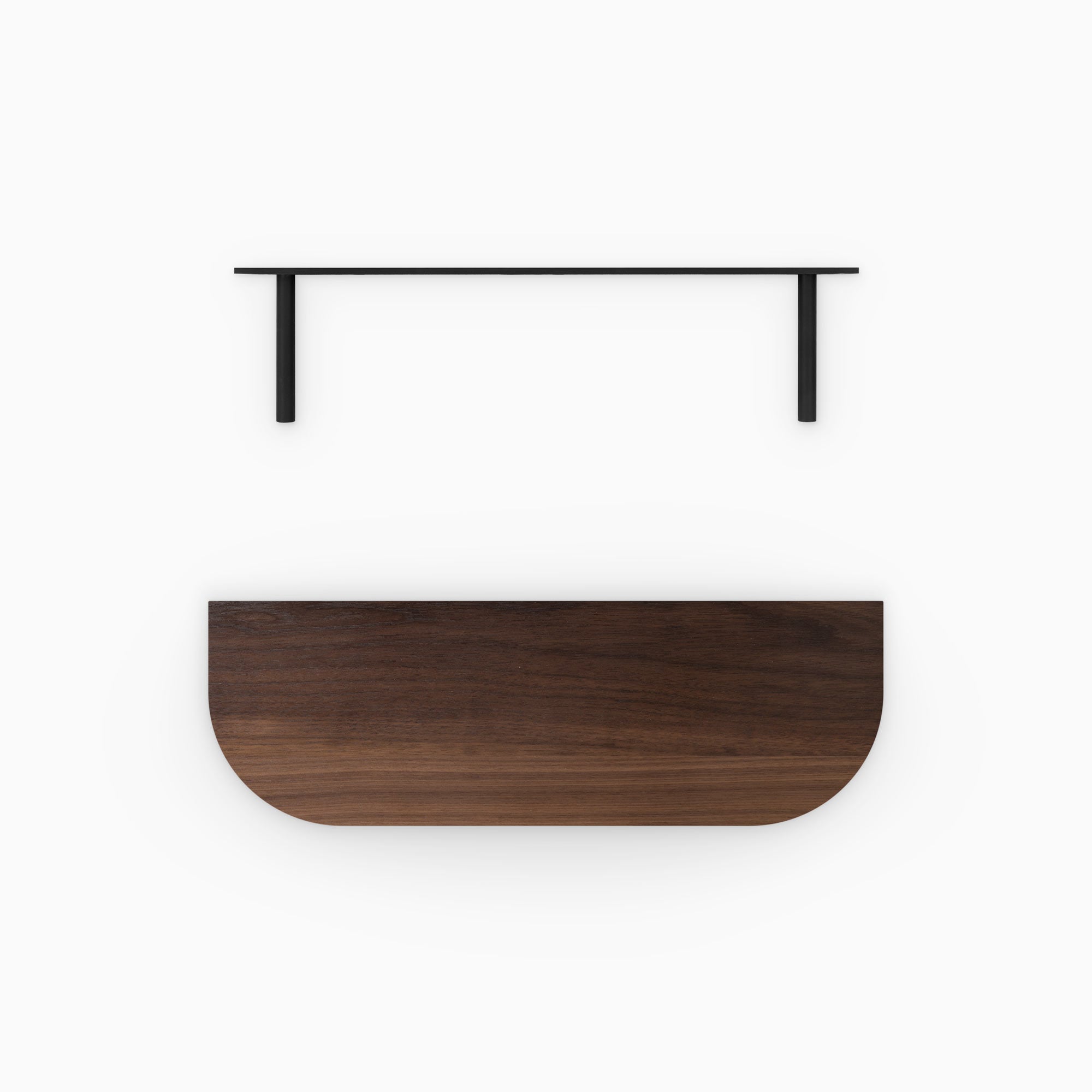 Aksel RADius Walnut Floating Shelf