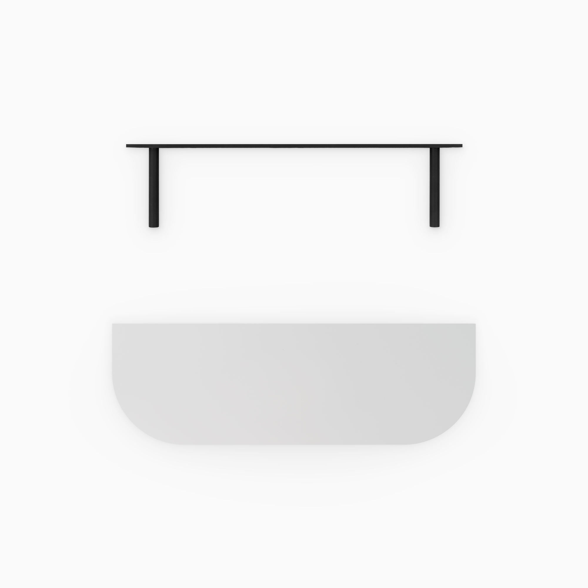 Aksel RADius White Floating Shelf