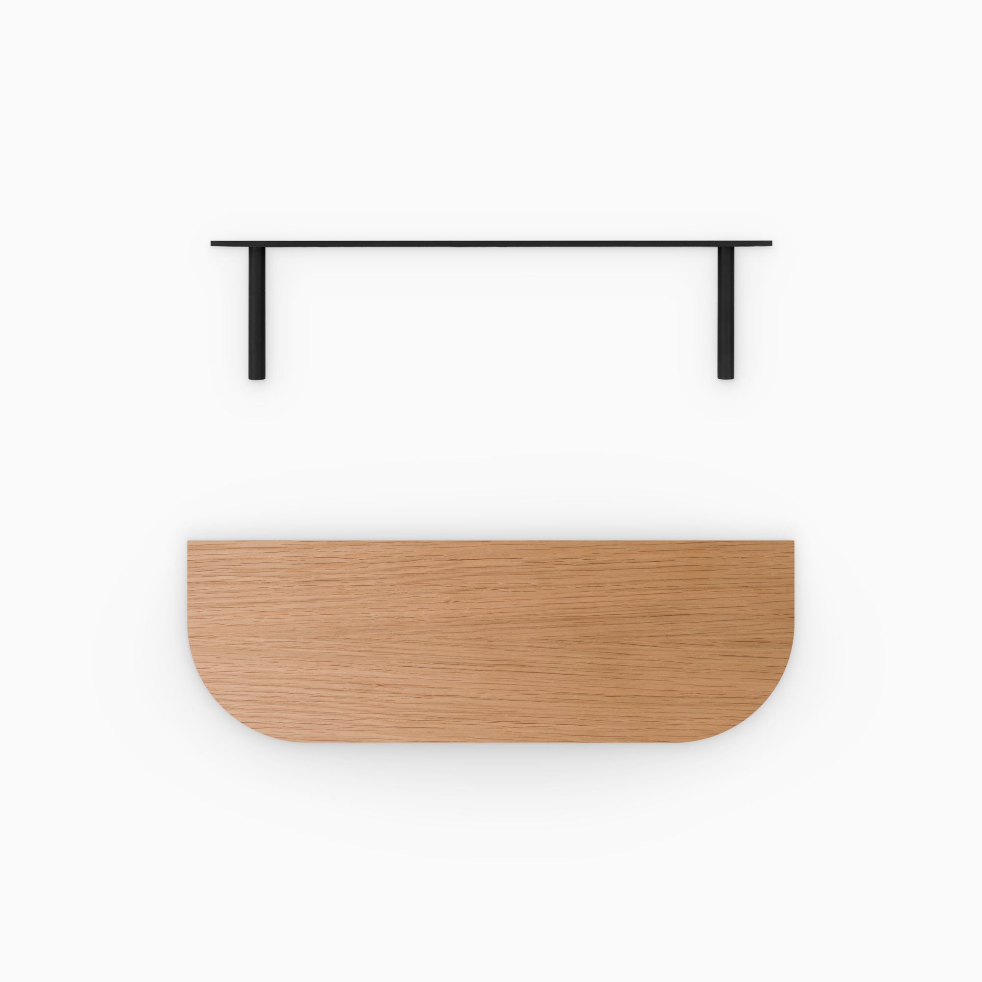 Aksel RADius White Oak Floating Shelf