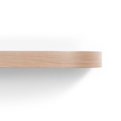 Aksel RADius Glazed White Oak Floating Shelf