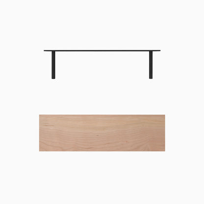 Aksel Unfinished Cherry Floating Shelf