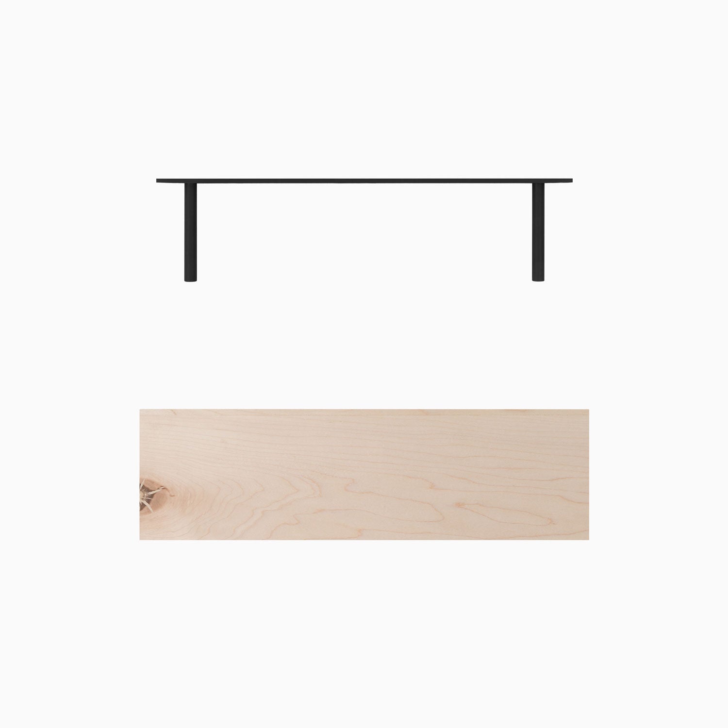 Aksel Unfinished Maple Floating Shelf