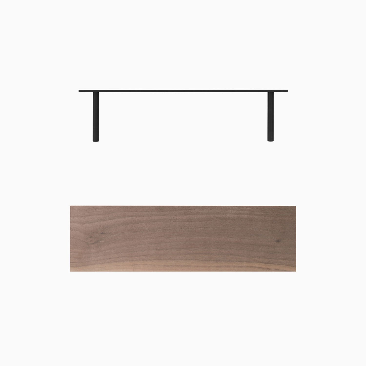 Aksel Unfinished Walnut Floating Shelf