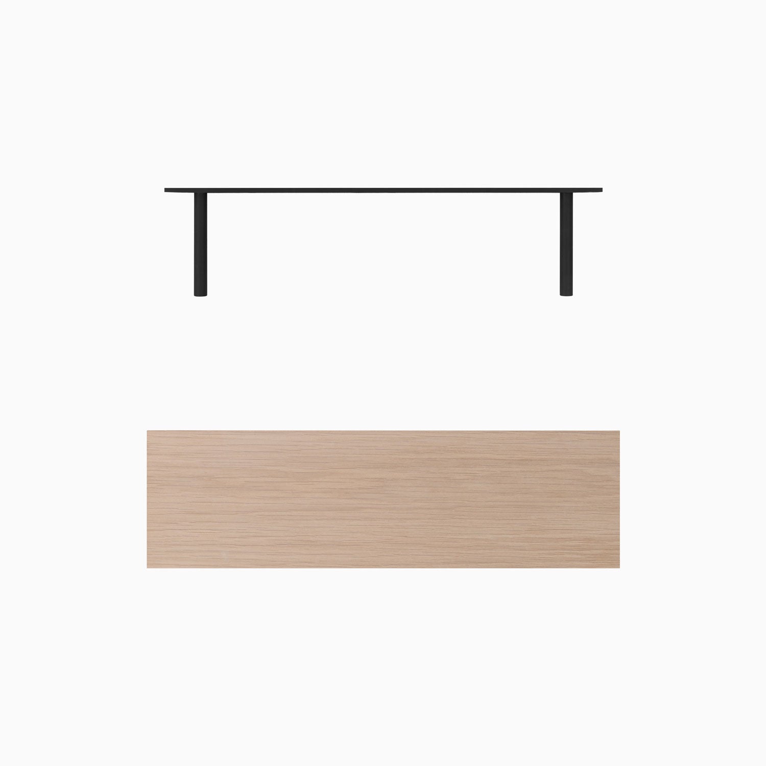 Aksel Unfinished White Oak Floating Shelf