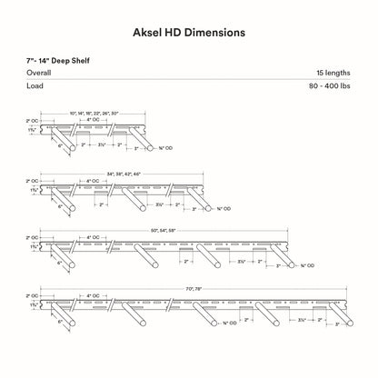 Aksel HD Floating Shelf Brackets