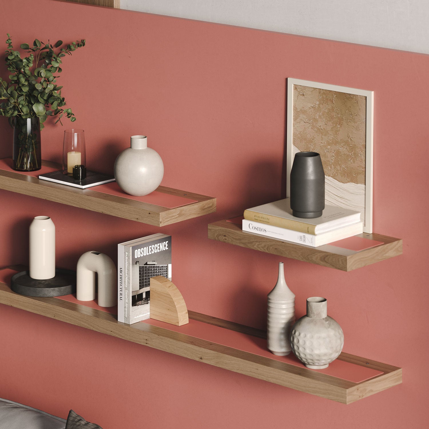 Aksel Inlay Arsenic Floating Shelf