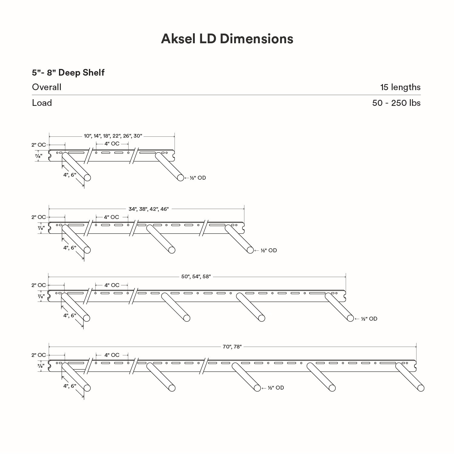 Aksel LD Floating Shelf Brackets