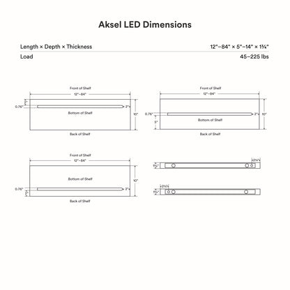 Aksel LED Nutmeg Rustic Floating Shelf