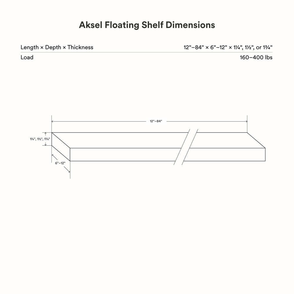 Sorting Method Solver Mahogany Wood Floating Shelf | Aksel by Shelfology