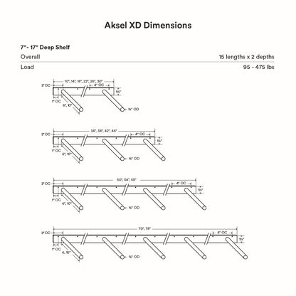 Aksel XD Floating Shelf Bracket