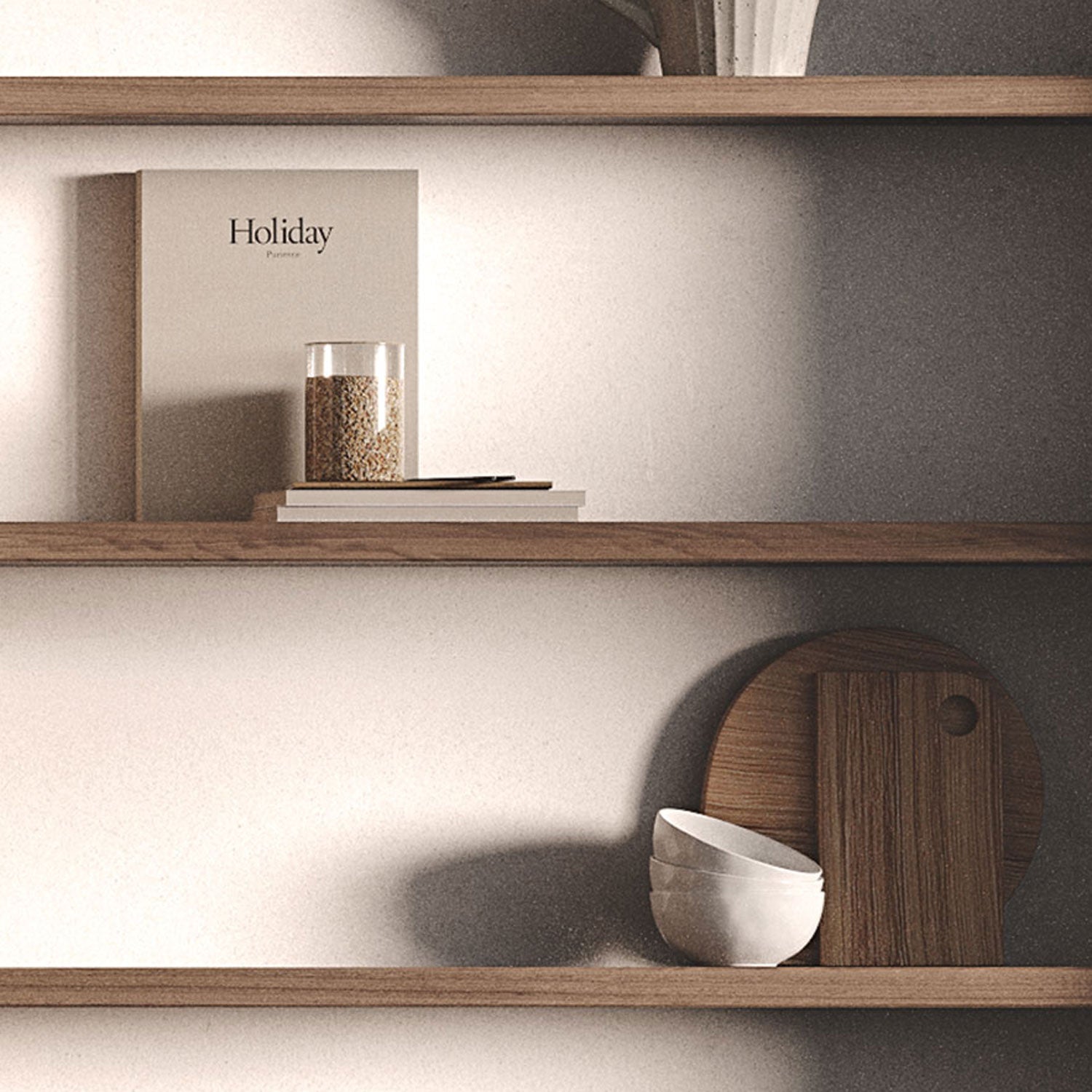 Aksel Hatch Grey Floating Shelf