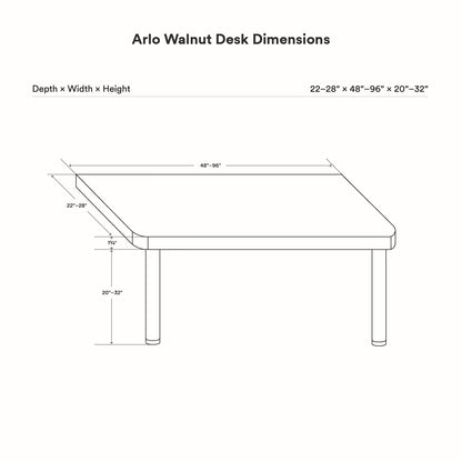 Arlo Desk - Walnut
