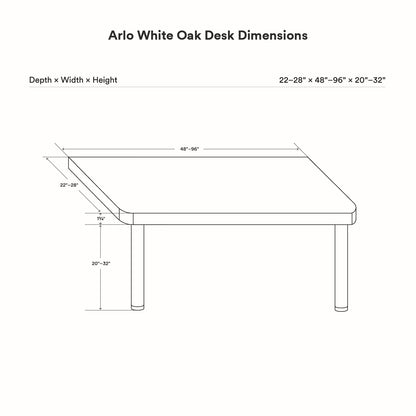 Arlo Desk (White Oak)
