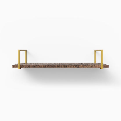 Bart Nutmeg Rustic Wall Shelf