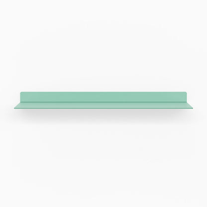 Beefy Bender FM 1 Metal Wall Shelf in soft aqua green, minimalist metal floating shelf crafted for durable and stylish wall display and organization.