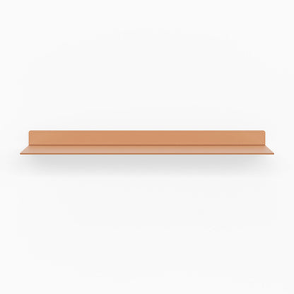 Beefy Bender FM 1 Metal Wall Shelf in warm clay tone, minimalist metal floating shelf designed for modern shelf and wall display organization.