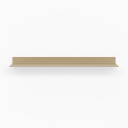Beefy Bender FM 1 Metal Wall Shelf in muted beige, minimalist metal floating shelf crafted for durable wall display and efficient organization.