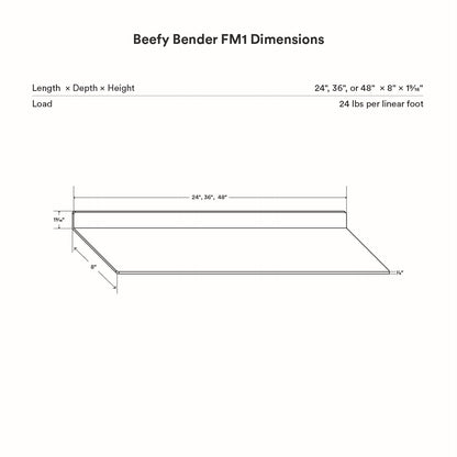 Beefy Bender FM 1 Metal Wall Shelf