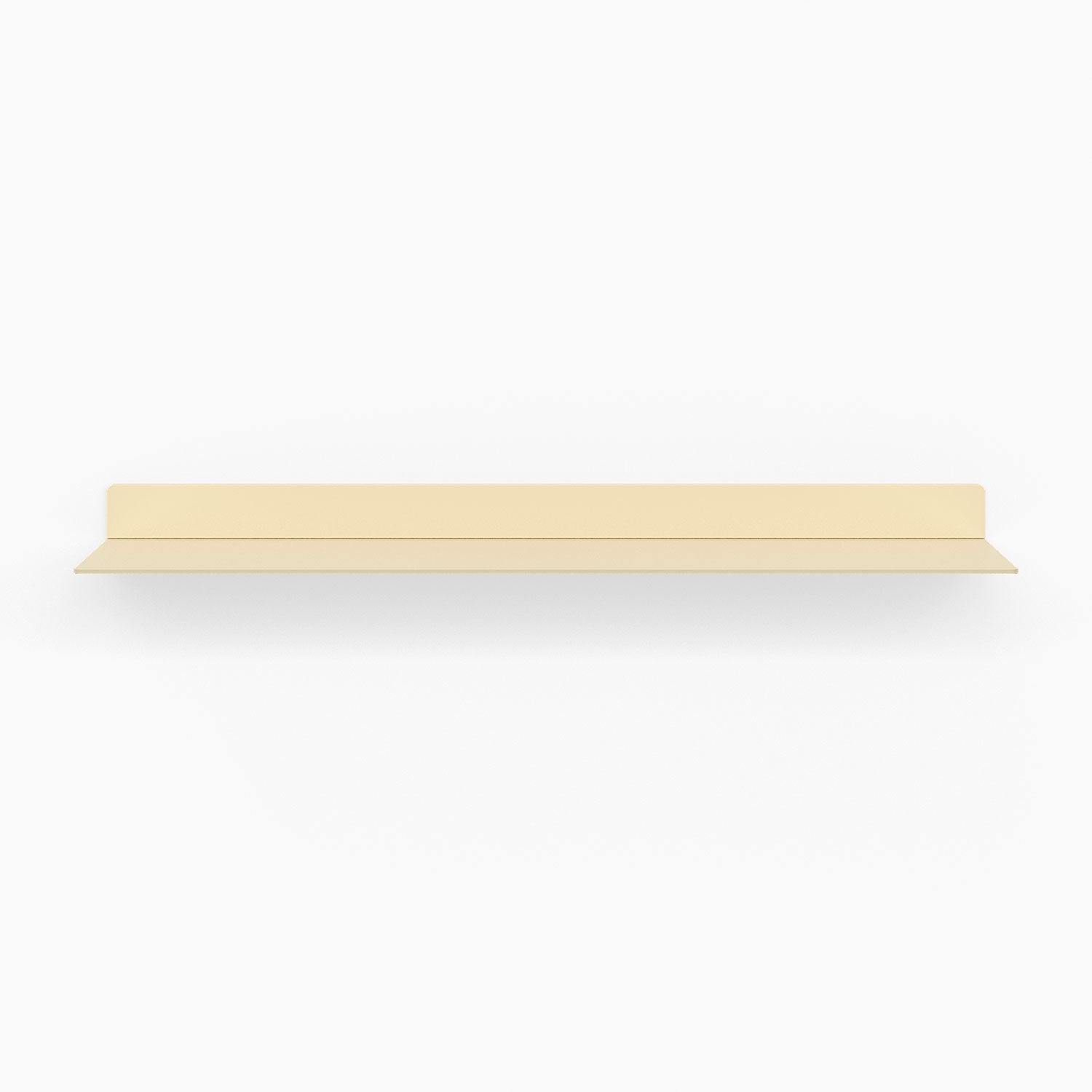 Beefy Bender FM 1 Metal Wall Shelf in soft dune tone, minimalist metal floating shelf crafted for durable and functional wall display and organization.