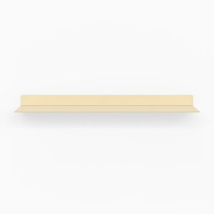 Beefy Bender FM 1 Metal Wall Shelf in soft dune tone, minimalist metal floating shelf crafted for durable and functional wall display and organization.