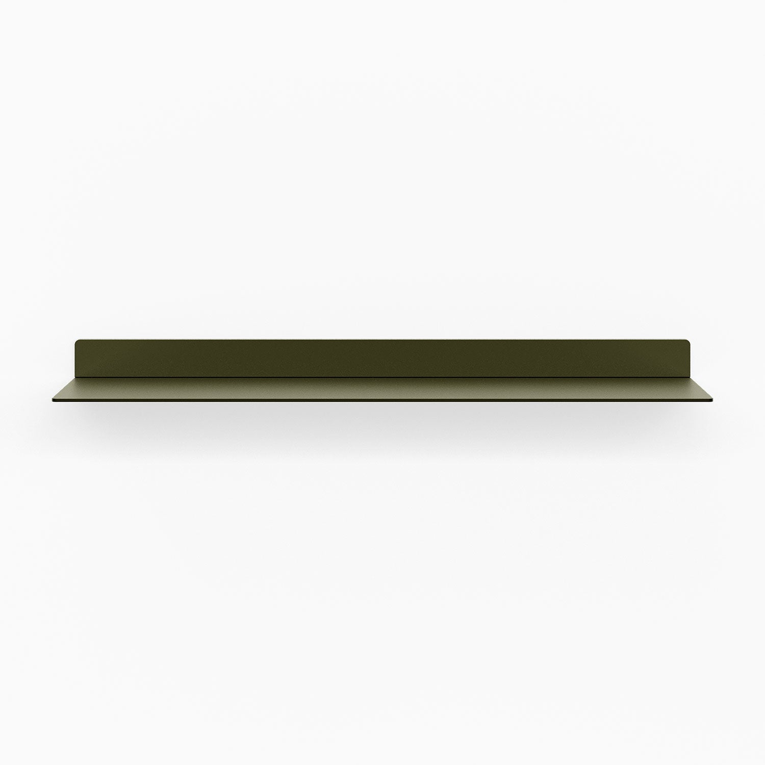 Beefy Bender FM 1 Metal Wall Shelf in deep forest green, minimalist metal floating shelf designed for sturdy and sleek wall display and organization.