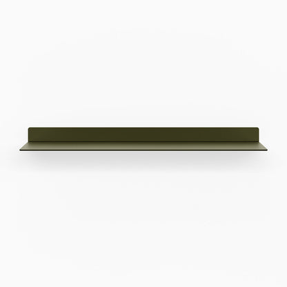 Beefy Bender FM 1 Metal Wall Shelf in deep forest green, minimalist metal floating shelf designed for sturdy and sleek wall display and organization.