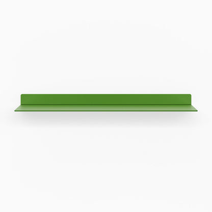 Beefy Bender FM 1 Metal Wall Shelf in fresh lime green, minimalist metal floating shelf designed for sturdy, functional wall display and organization.