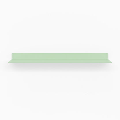 Beefy Bender FM 1 Metal Wall Shelf in soft mint green, durable minimalist metal floating shelf designed for sleek wall display and functional organization.