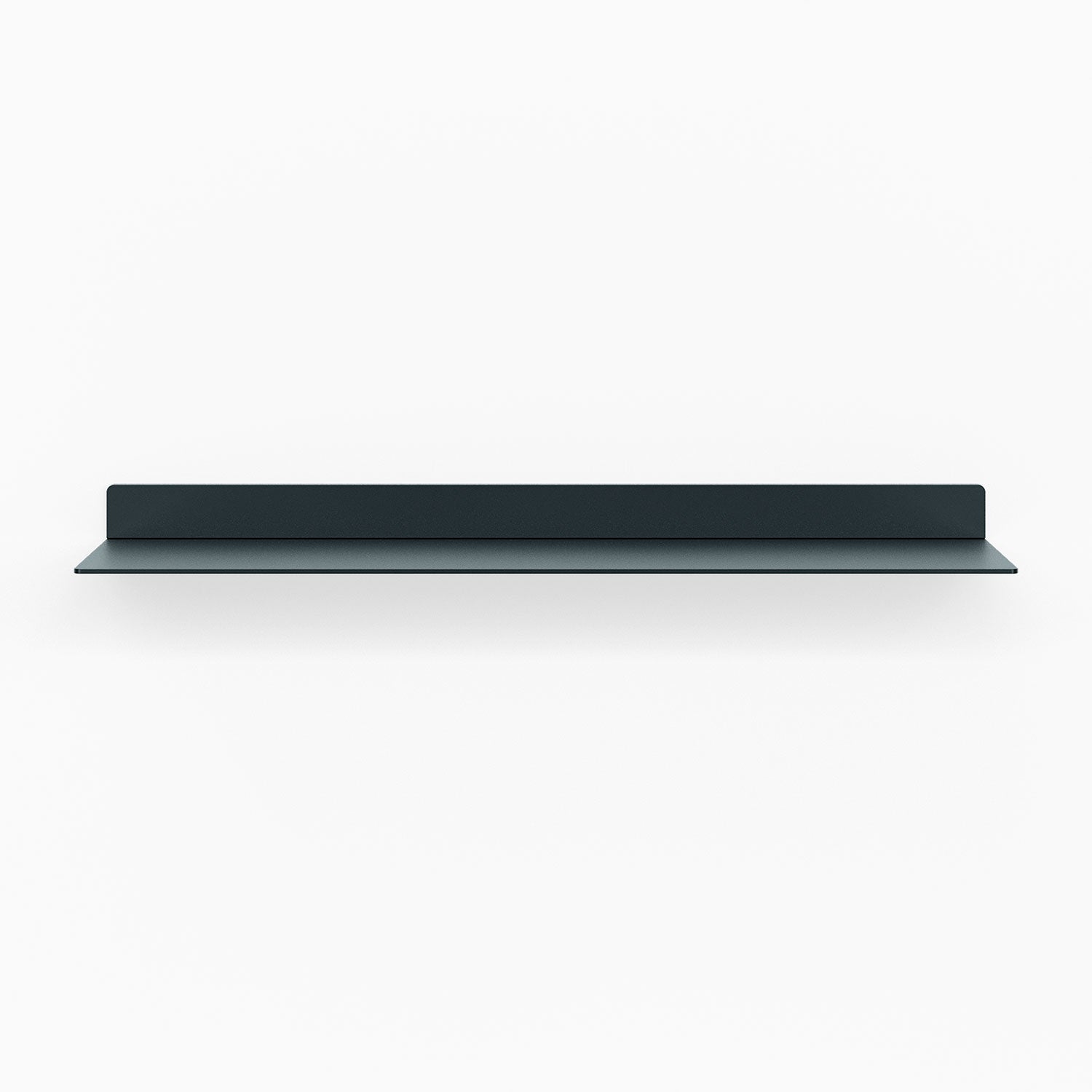 Beefy Bender FM 1 Metal Wall Shelf in dark steel blue, minimalist metal floating shelf crafted for sturdy, functional wall display and organization.