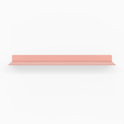 Beefy Bender FM 1 Metal Wall Shelf in soft pink, minimalist and durable metal floating shelf designed for versatile wall display and organization.