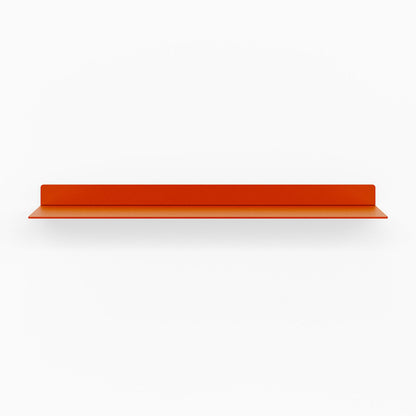 Beefy Bender FM 1 Metal Wall Shelf in vibrant orange, sturdy minimalist metal floating shelf designed for functional and stylish wall display.
