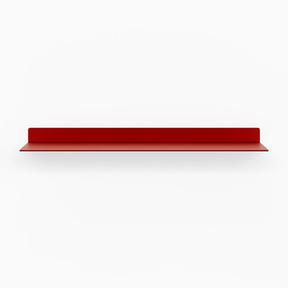 Beefy Bender FM 1 Metal Wall Shelf in vibrant red, minimalist metal floating shelf designed for durable wall display and functional organization.