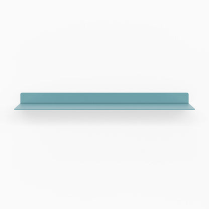 Beefy Bender FM 1 Metal Wall Shelf in steely blue, minimalist metal floating shelf designed for durable, functional wall display and organization.