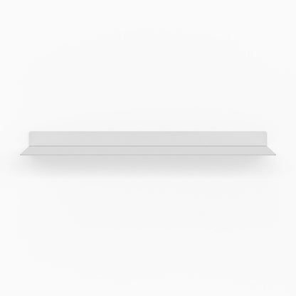 Beefy Bender FM 1 Metal Wall Shelf in matte white, minimalist metal floating shelf designed for durable wall display and functional organization.