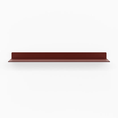 Beefy Bender FM 1 Metal Wall Shelf in deep rust finish, sturdy minimalist metal floating shelf designed for functional wall display and organization.