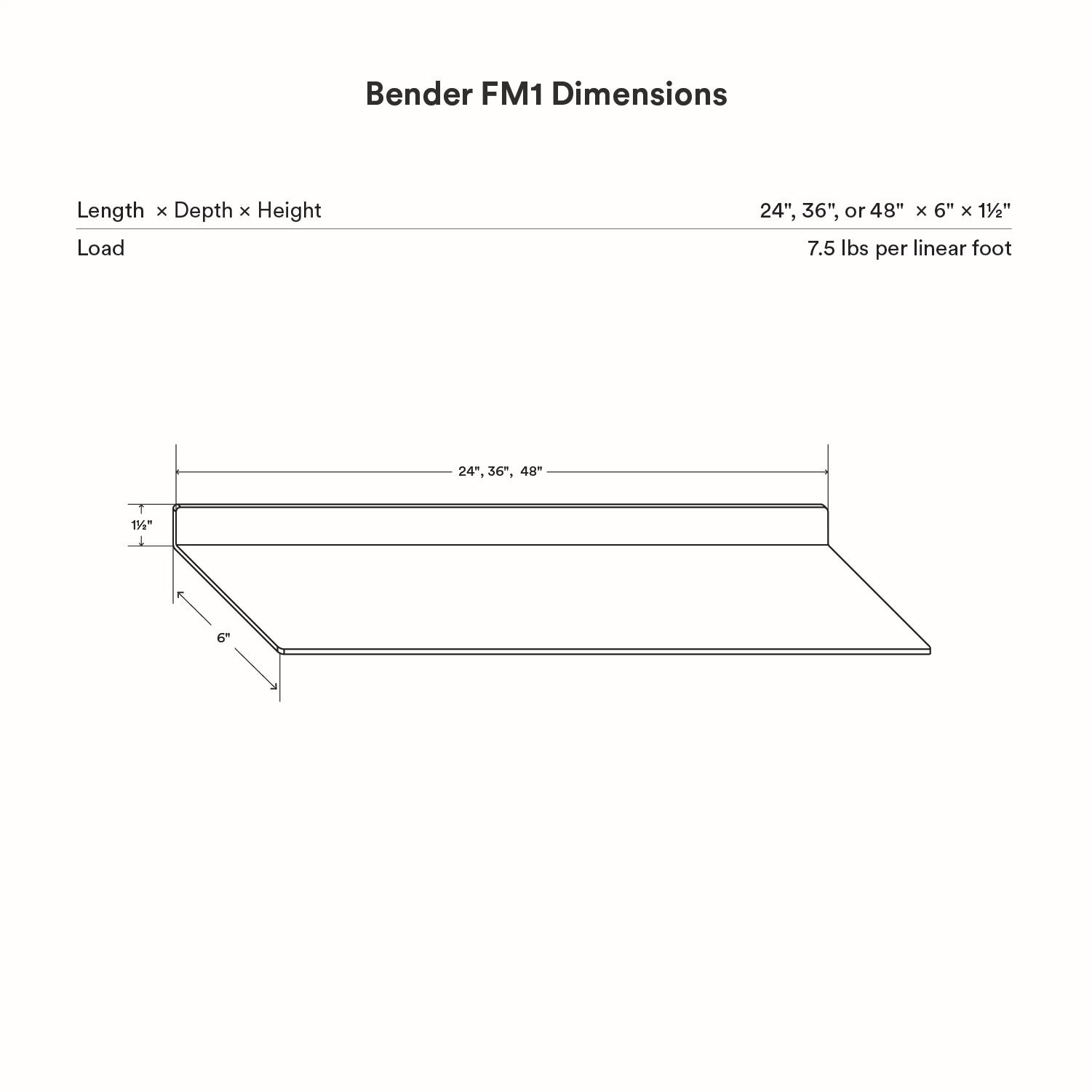 Bender FM 1 Metal Wall Shelf